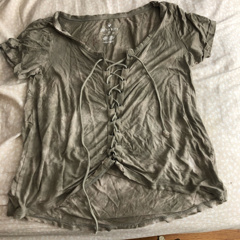 Lace up T-shirt